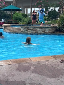 Pool and hot tub (right side of complex)