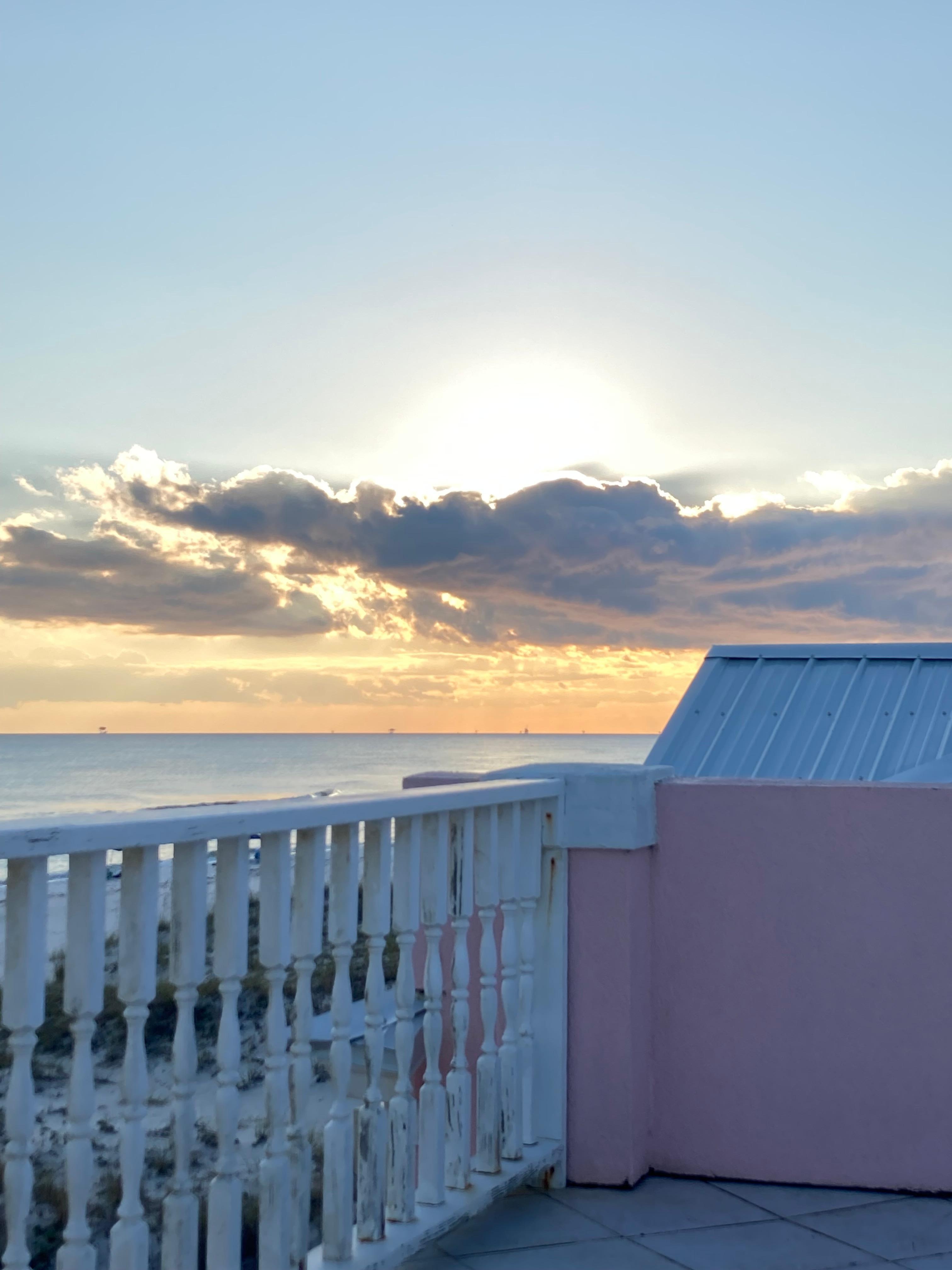 Sunset from rooftop terrace 