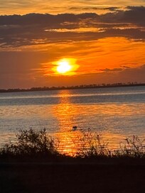 Sunset on Crystal Beach just a short walk