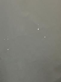 Pin size holes in window shade