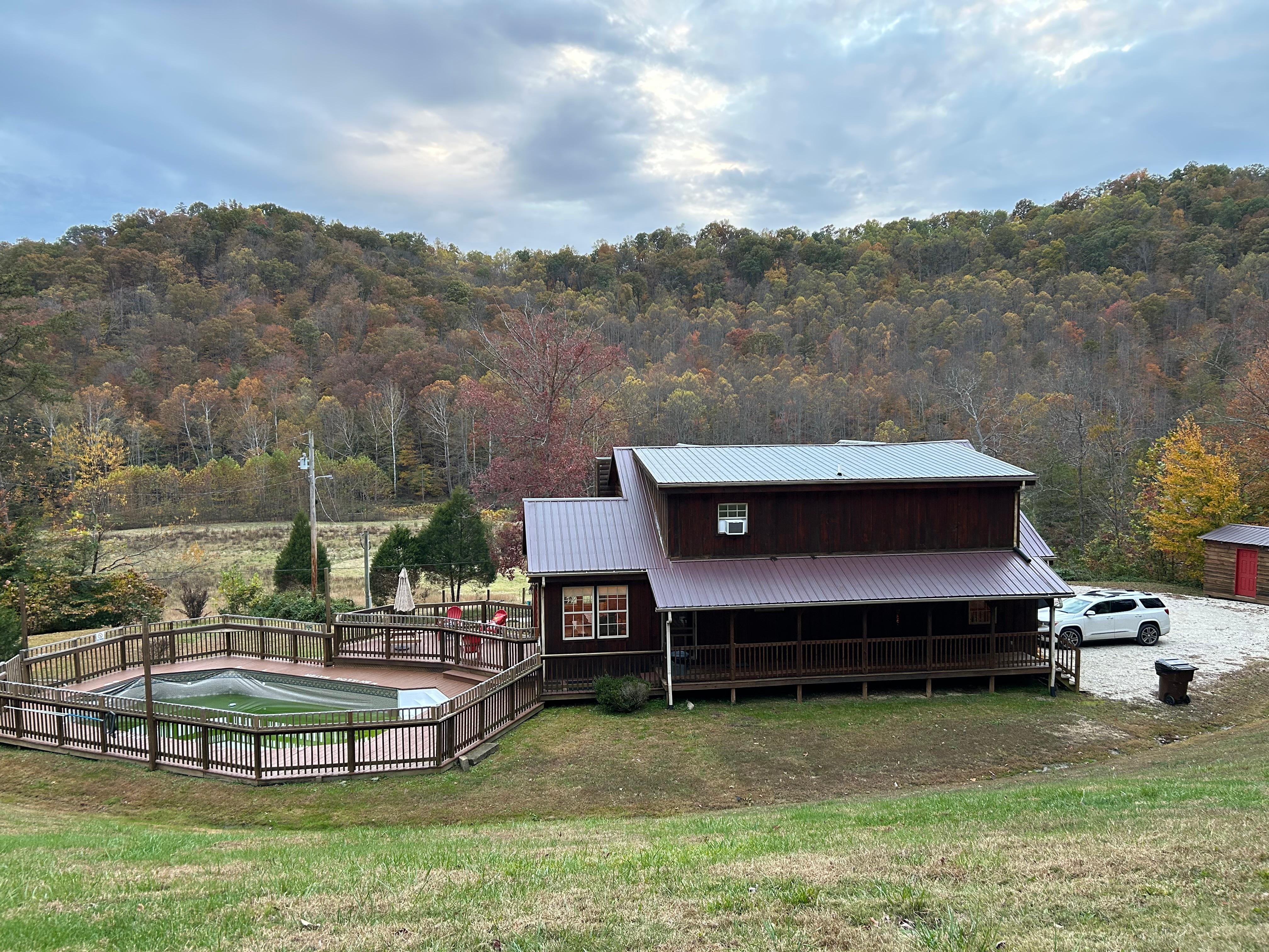 Back off property. Front is close to road, but never saw or heard a vehicle