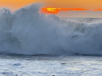 Sunrise after hurricane Erin