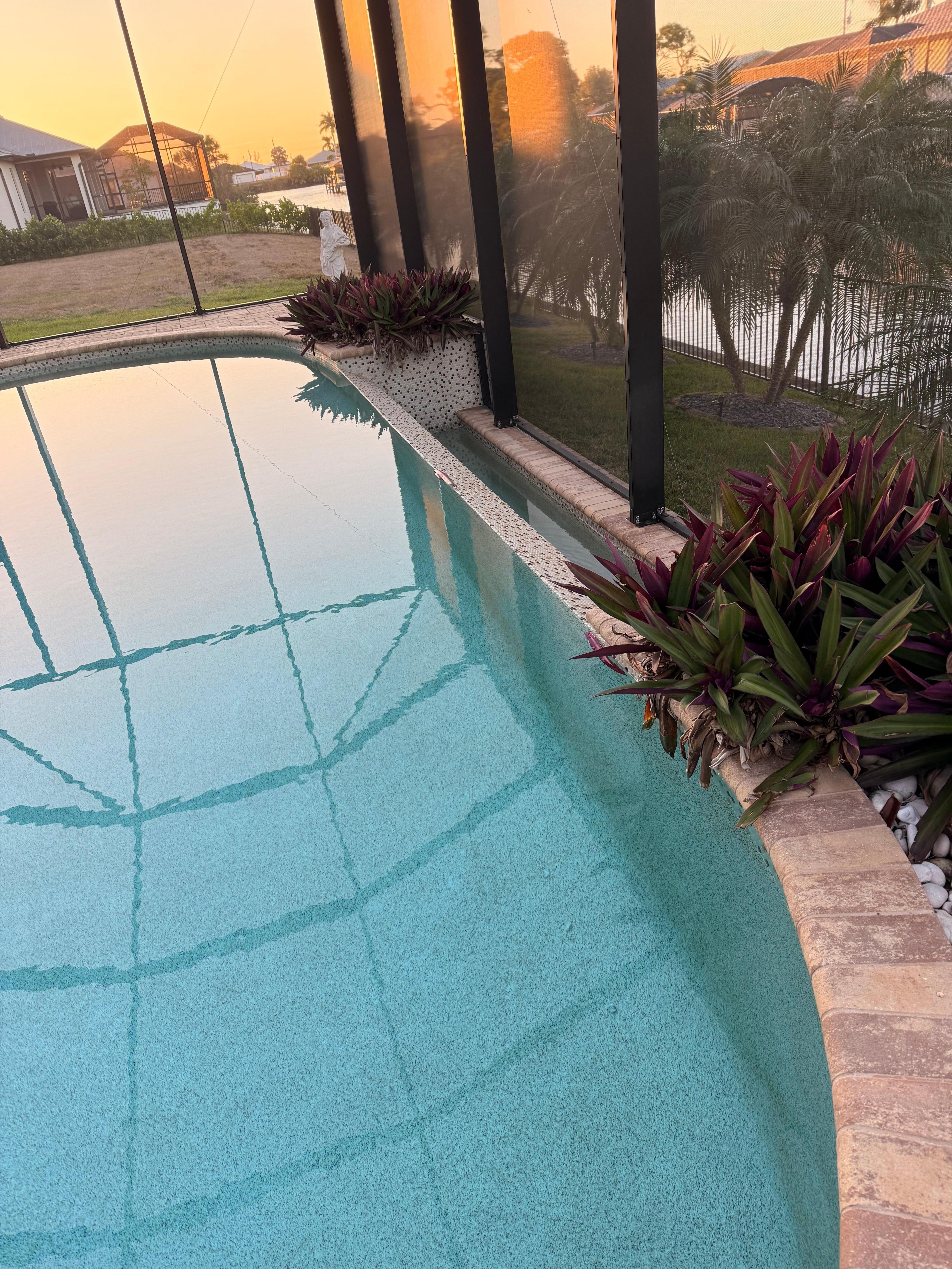 Pool was large and there were three lounge chairs and plenty of pool towels provided. 