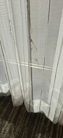 Daba asco la cortina