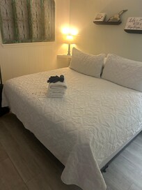 Bed was comfortable.
After all, you’re not in the space much, but it’s close to everything.