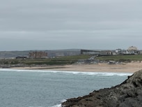 View of Fistral beach from Lewinnick Lodge.