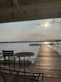 Indoor patio of Sandbar Grill