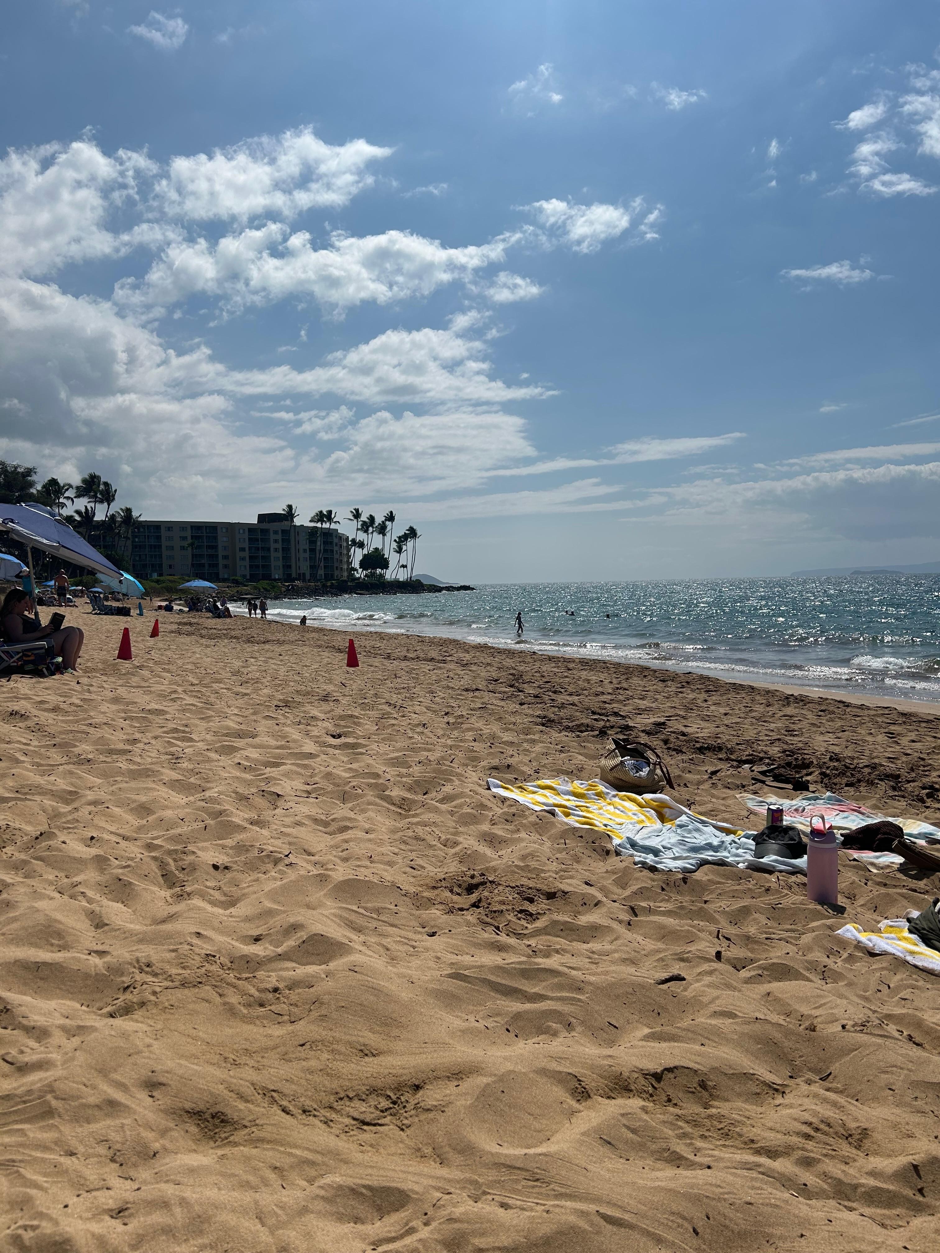 The beach a quick five minute walk from the hotel