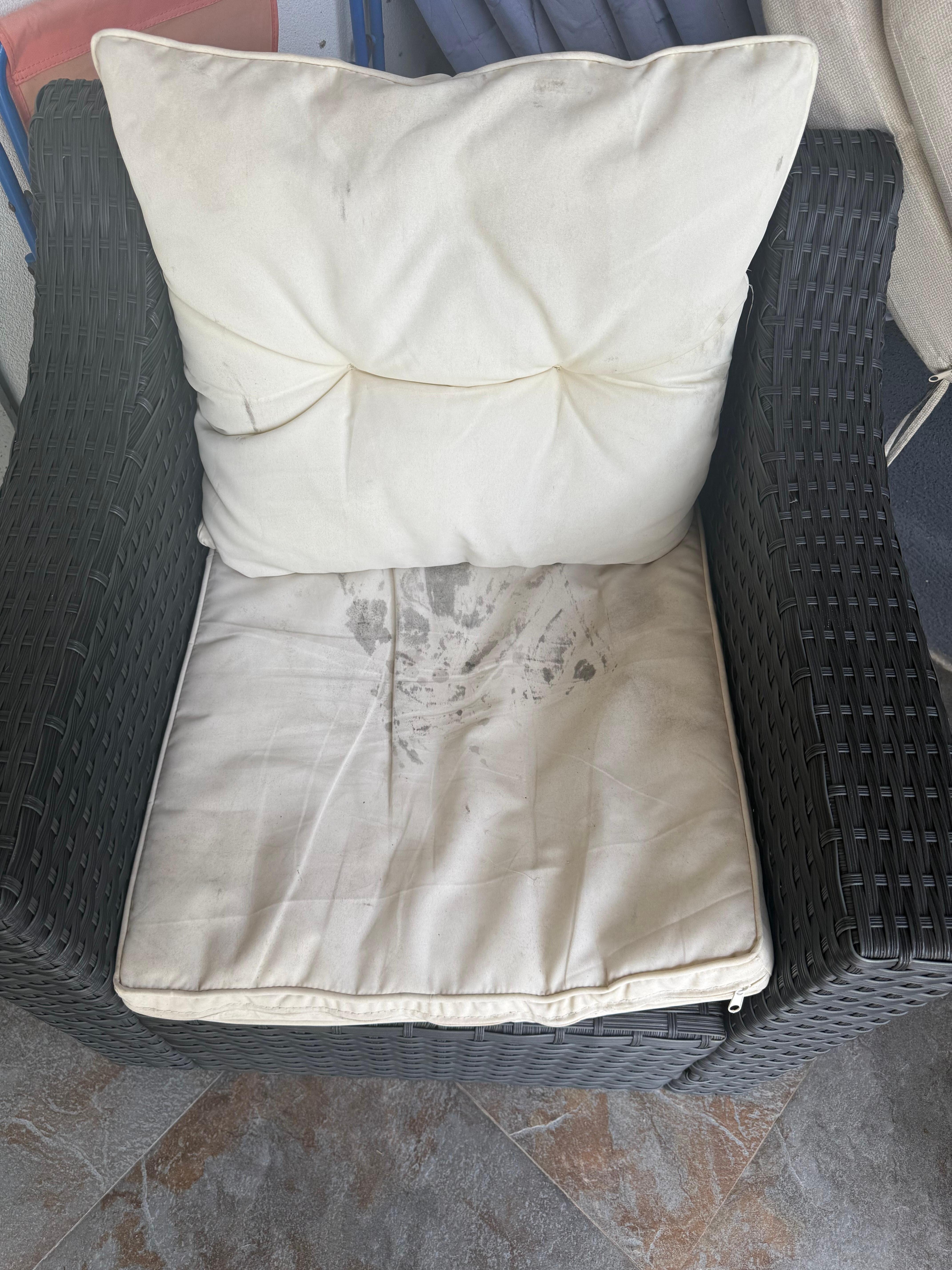 Mold on patio cushions that transferred to bathing suits and towels