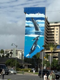 Easy to spot mural inside of the Royal Aloha building!