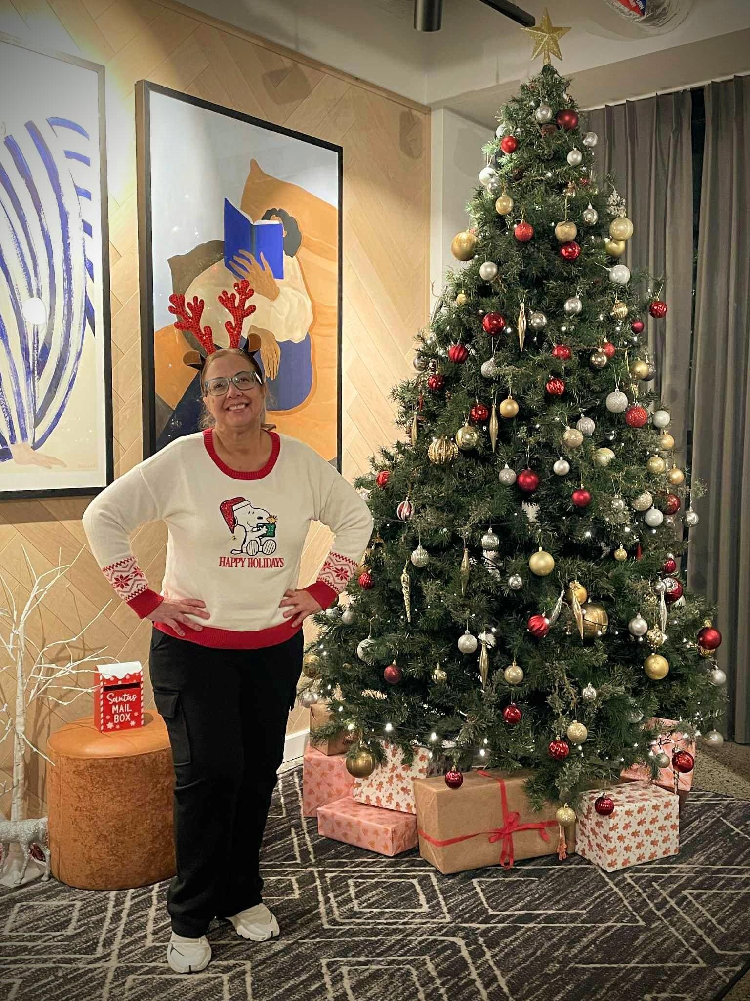 Hotel was decorated for Christmas. So pretty. My sister's and I enjoyed our stay.