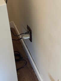 Plug socket behind fridge
