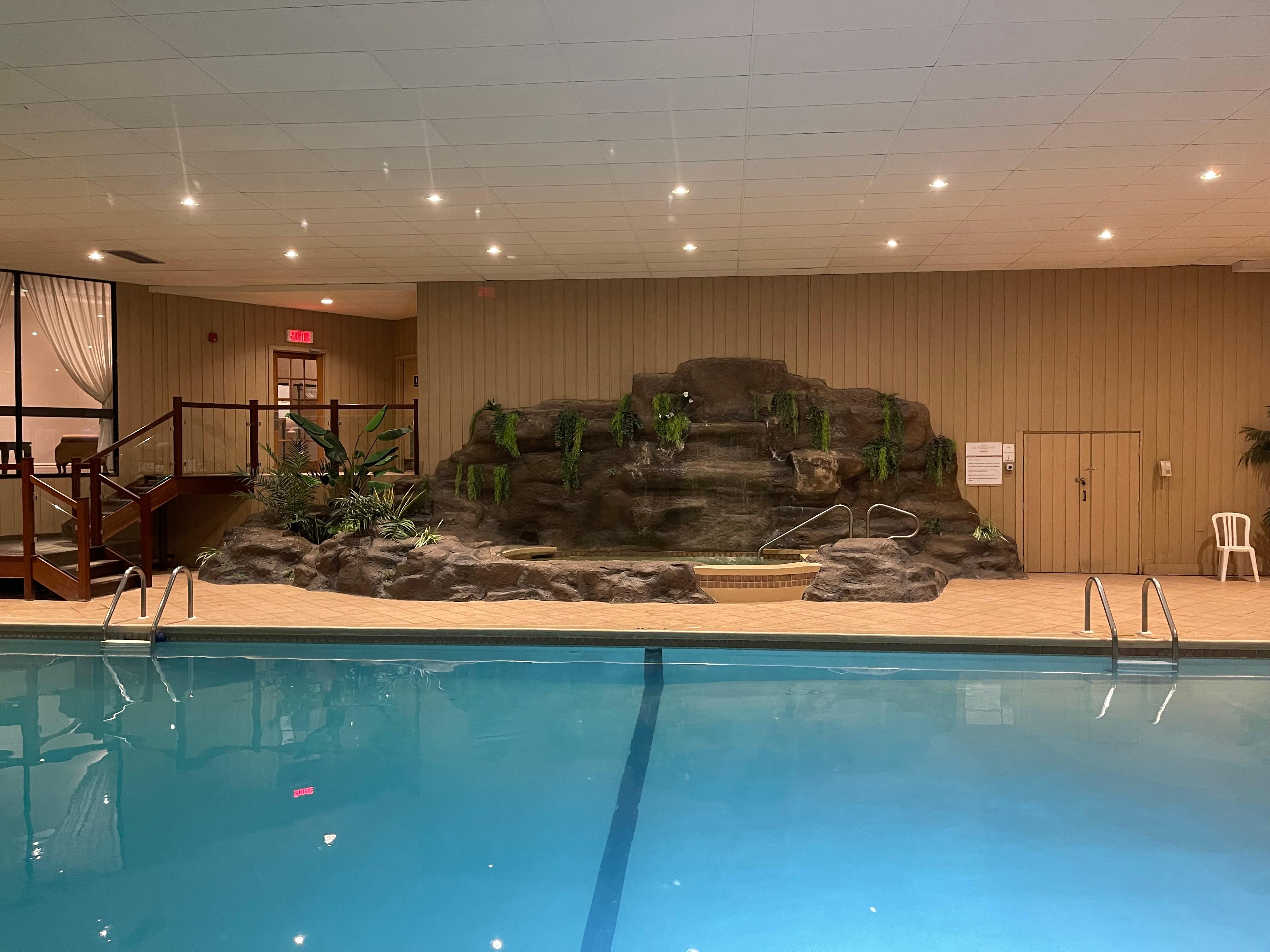 Pool and hot tub area