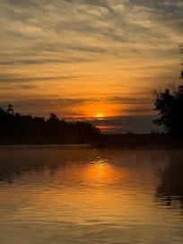 Sun rise on the private pier.