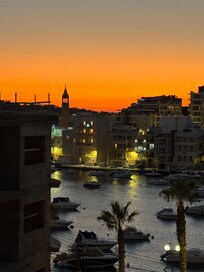 Sunset from the rooftop patio