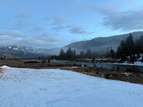 Dawn looking down the valley