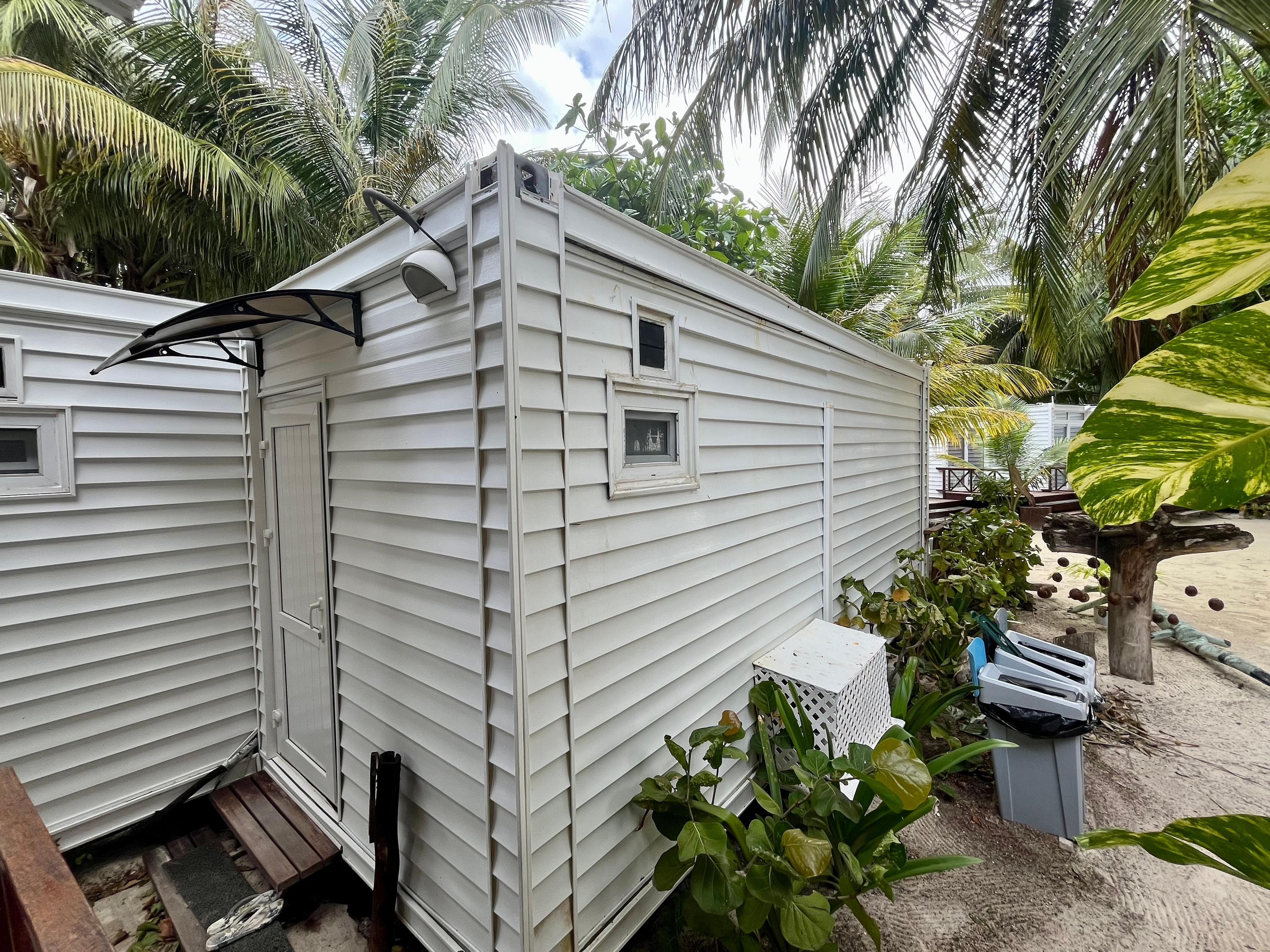 Vista lateral dos quartos