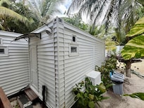 Vista lateral dos quartos