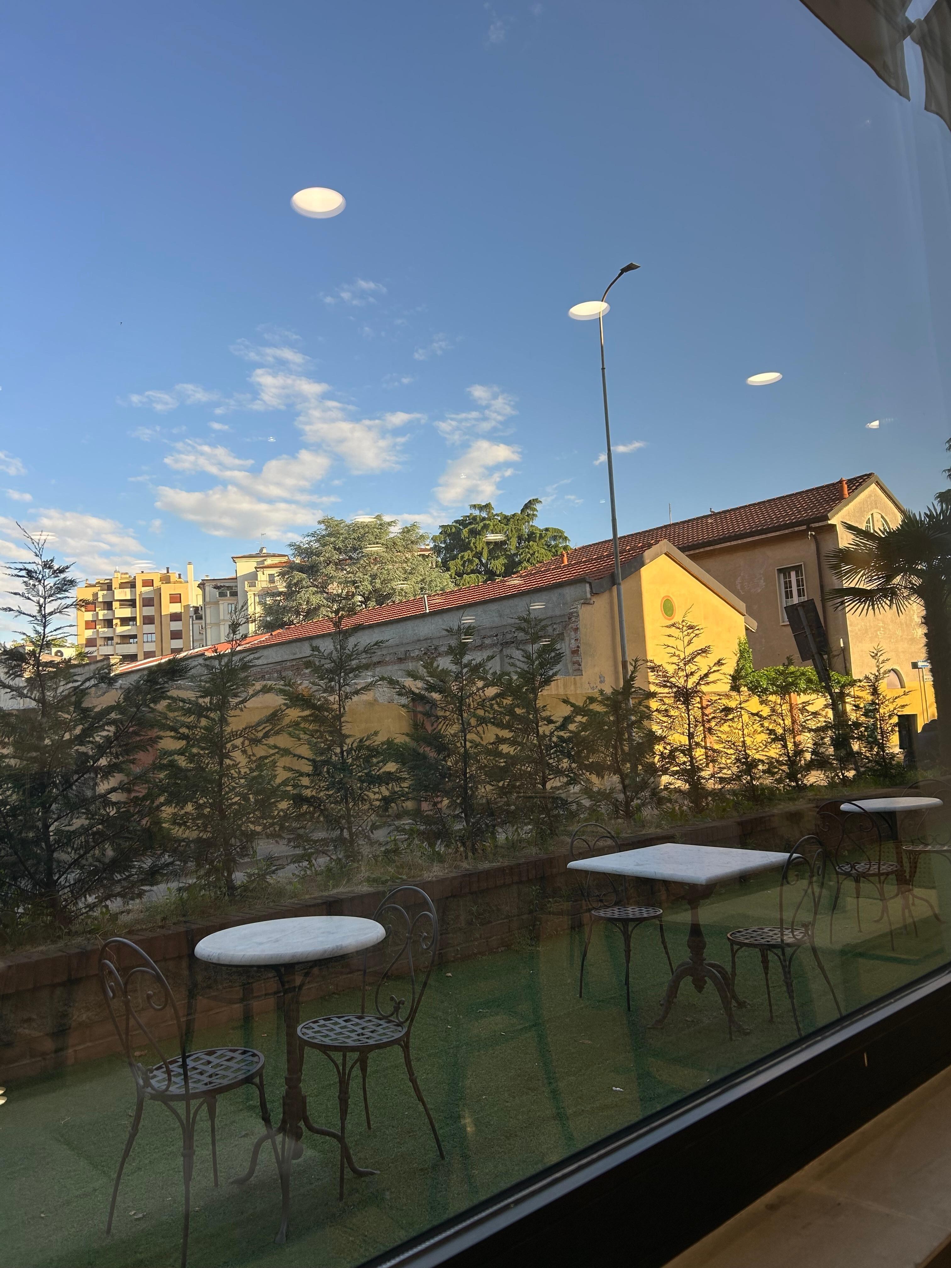 View from the breakfast area. 