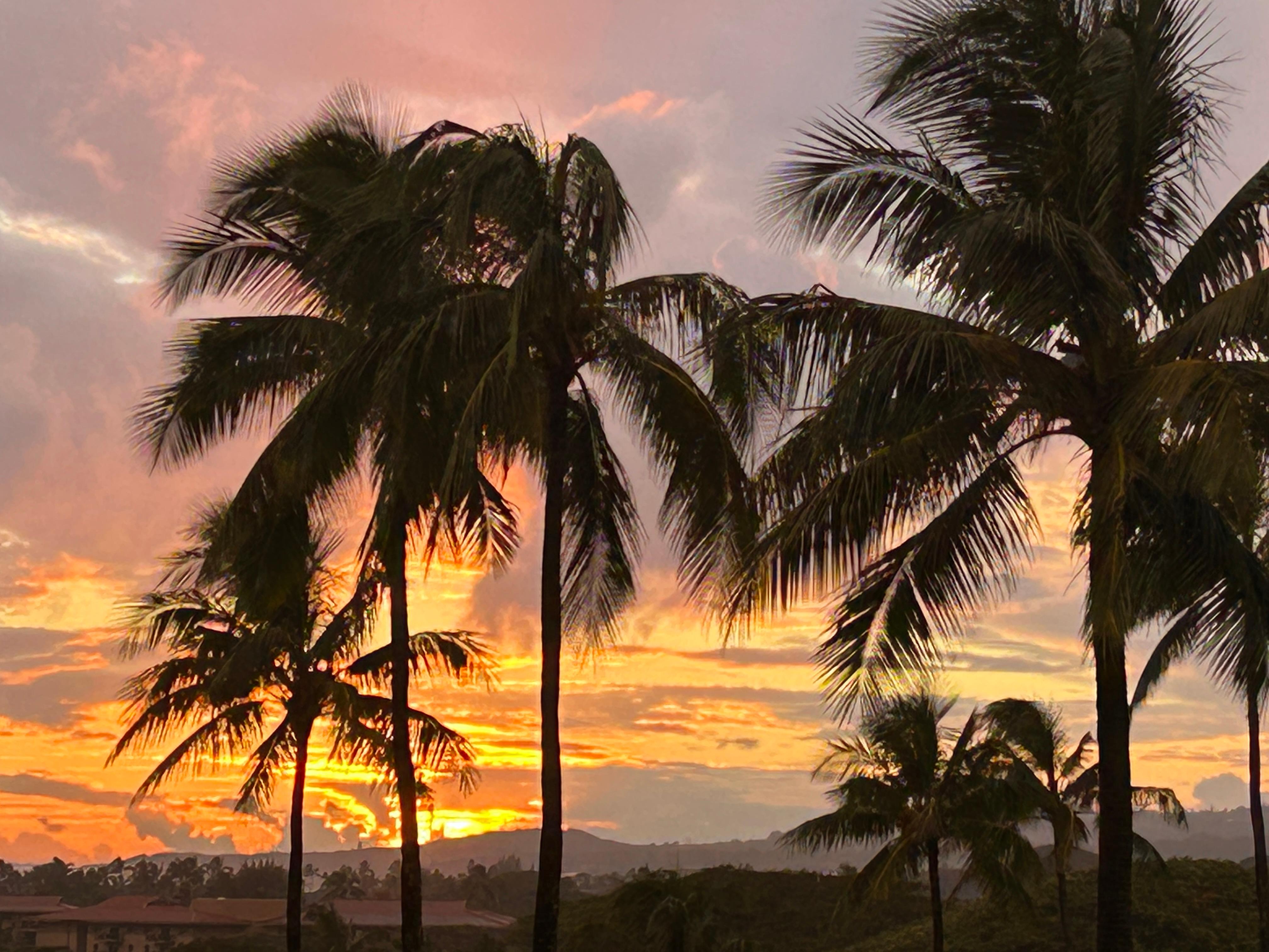 Sunset from our balcony