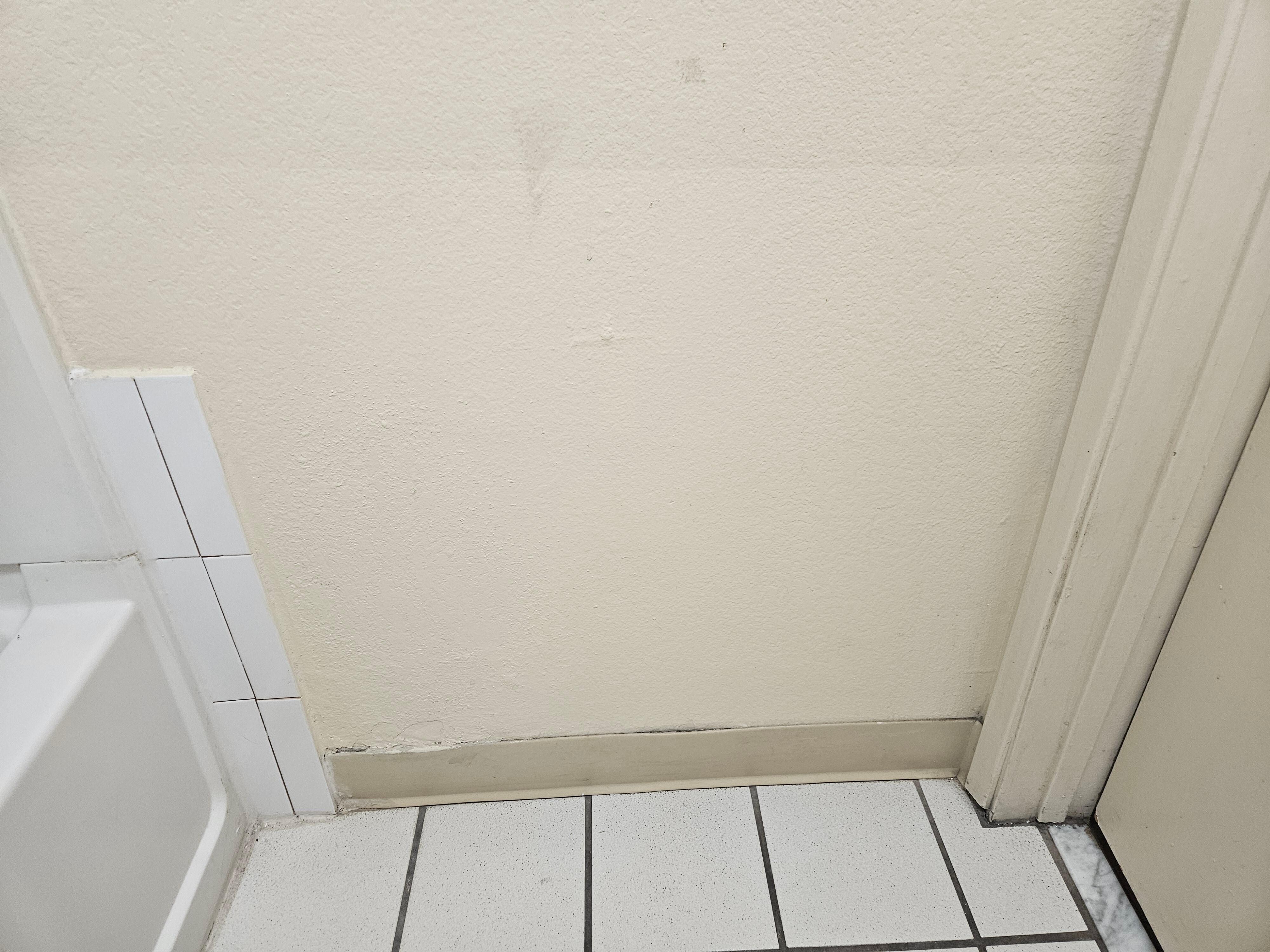 cracked caulking, non-matching paint color and sheen