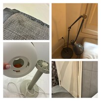 Dirty &stain bedspread,broken lamp,found egg on inside lampshade,filthy shower curtain.