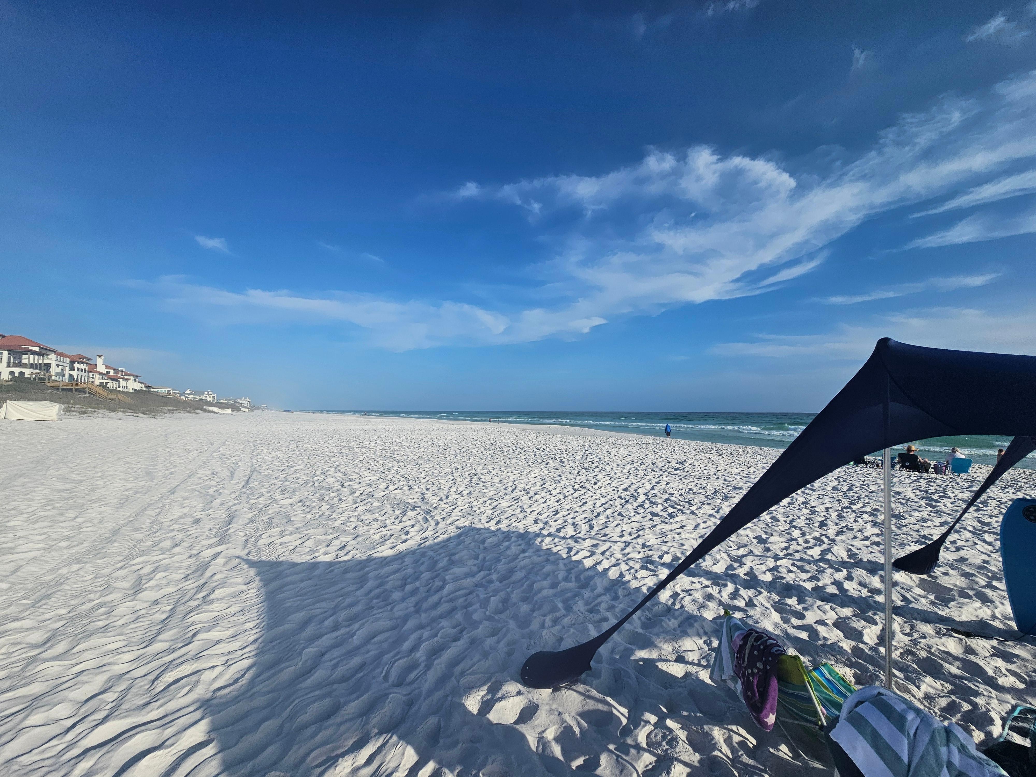 Clean, white sand beaches to spread out and enjoy a day in the surf!