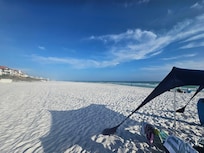 Clean, white sand beaches to spread out and enjoy a day in the surf!