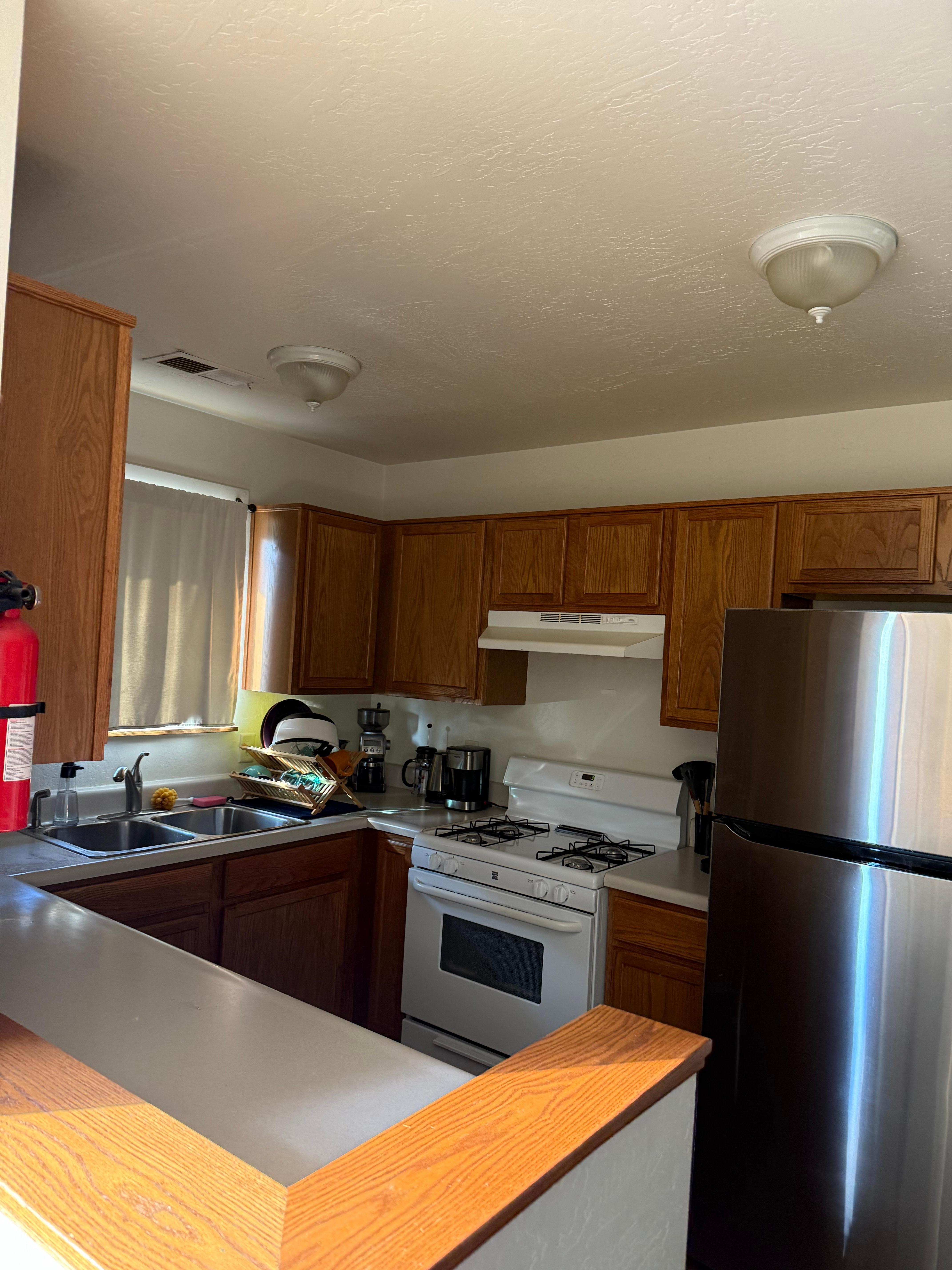 Fully stocked kitchen
