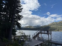 The absolutely incredible view, and lovely dock.