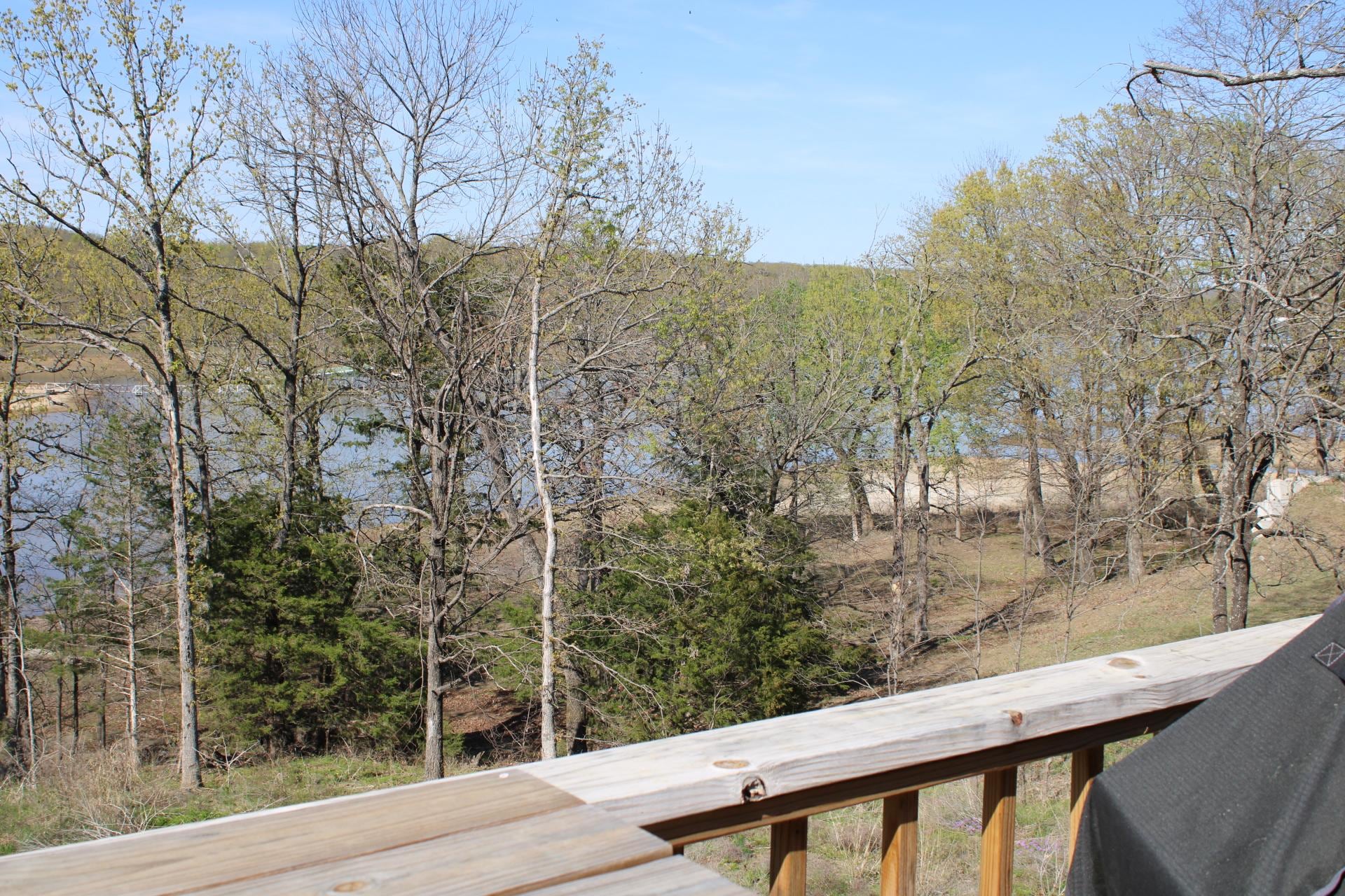 Beautiful view of lake cove from back deck 