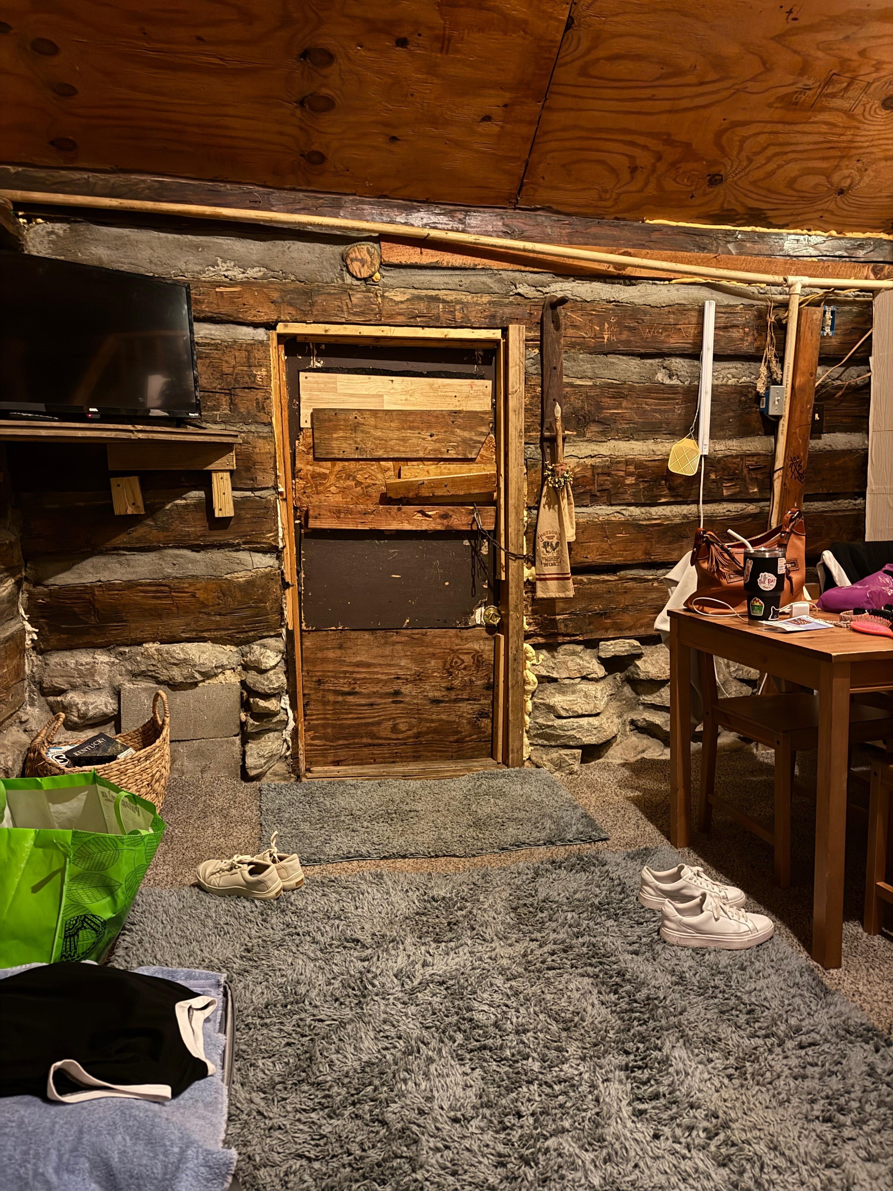 Our favorite part of the cabin was the door!!