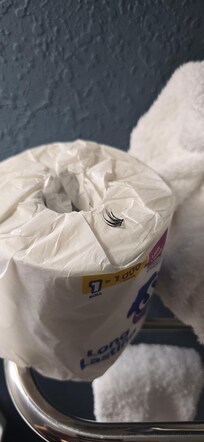 Eyelashes found on toilet