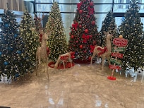 Christmas decor in lobby