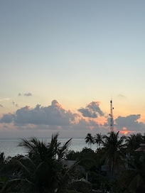 Sunset from rooftop of hotel