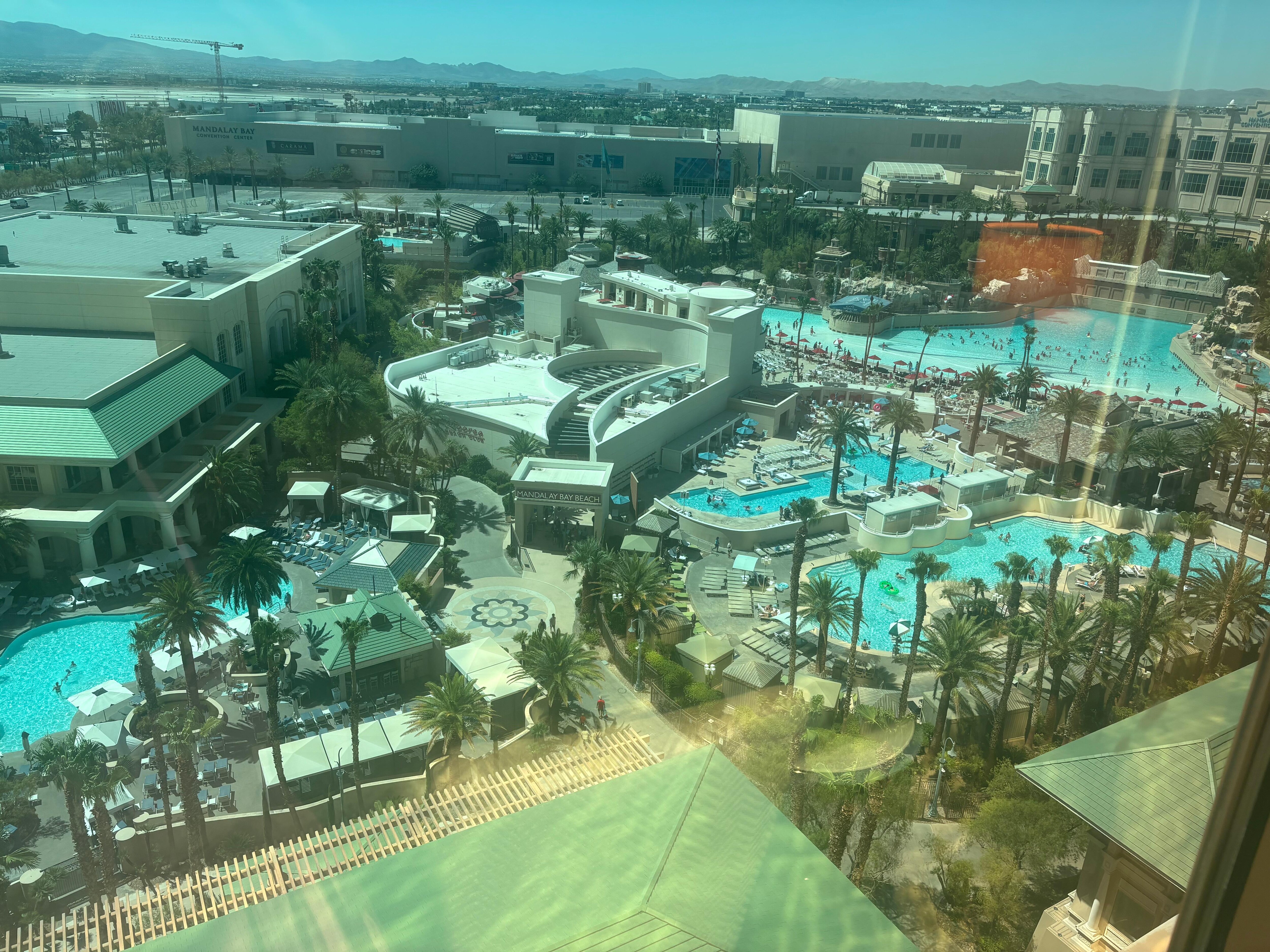 Beach and pool area. Taken from the 11th floor.