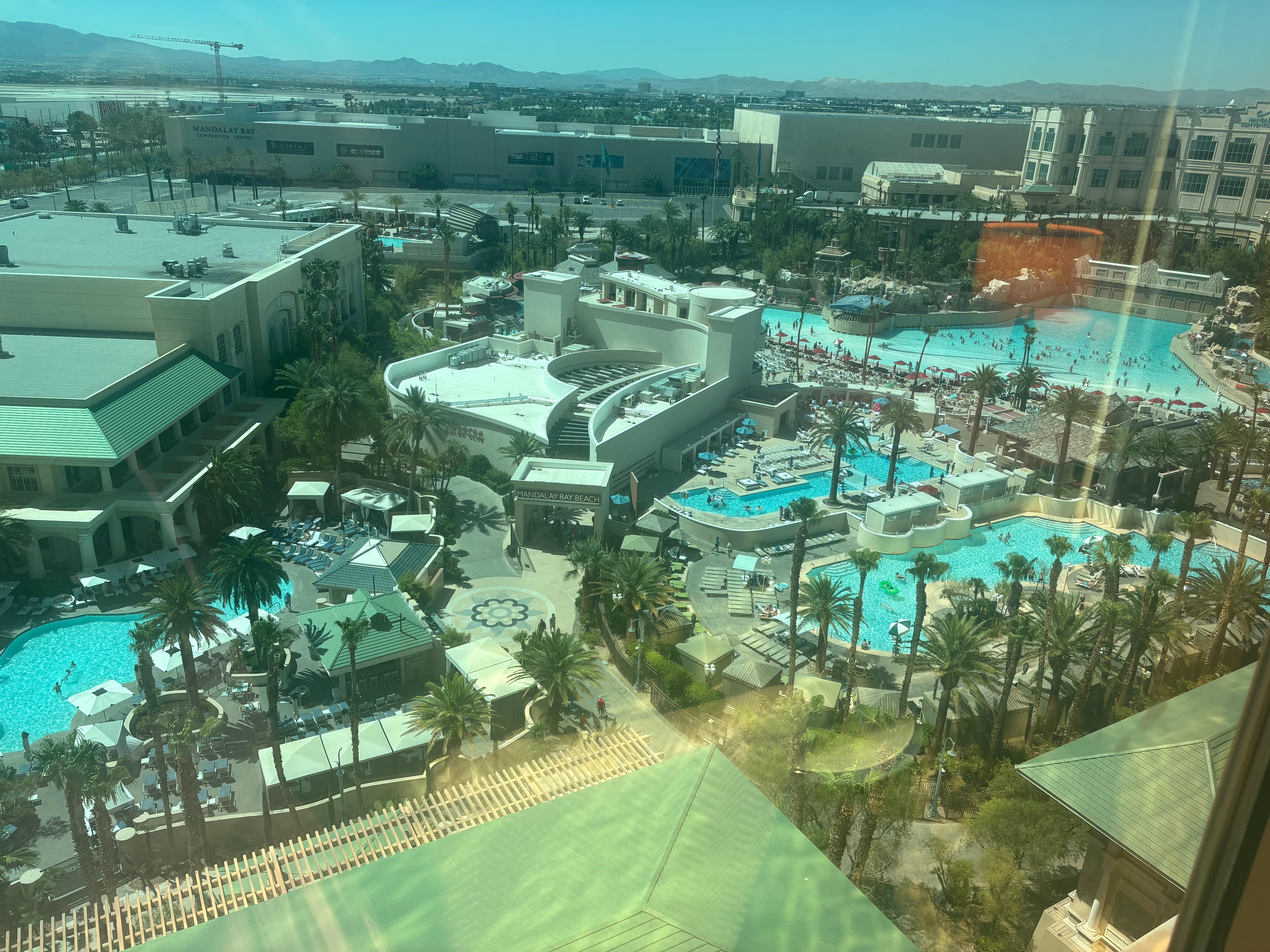 Beach and pool area. Taken from the 11th floor.