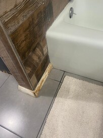Poor maintenance around tub/shower
