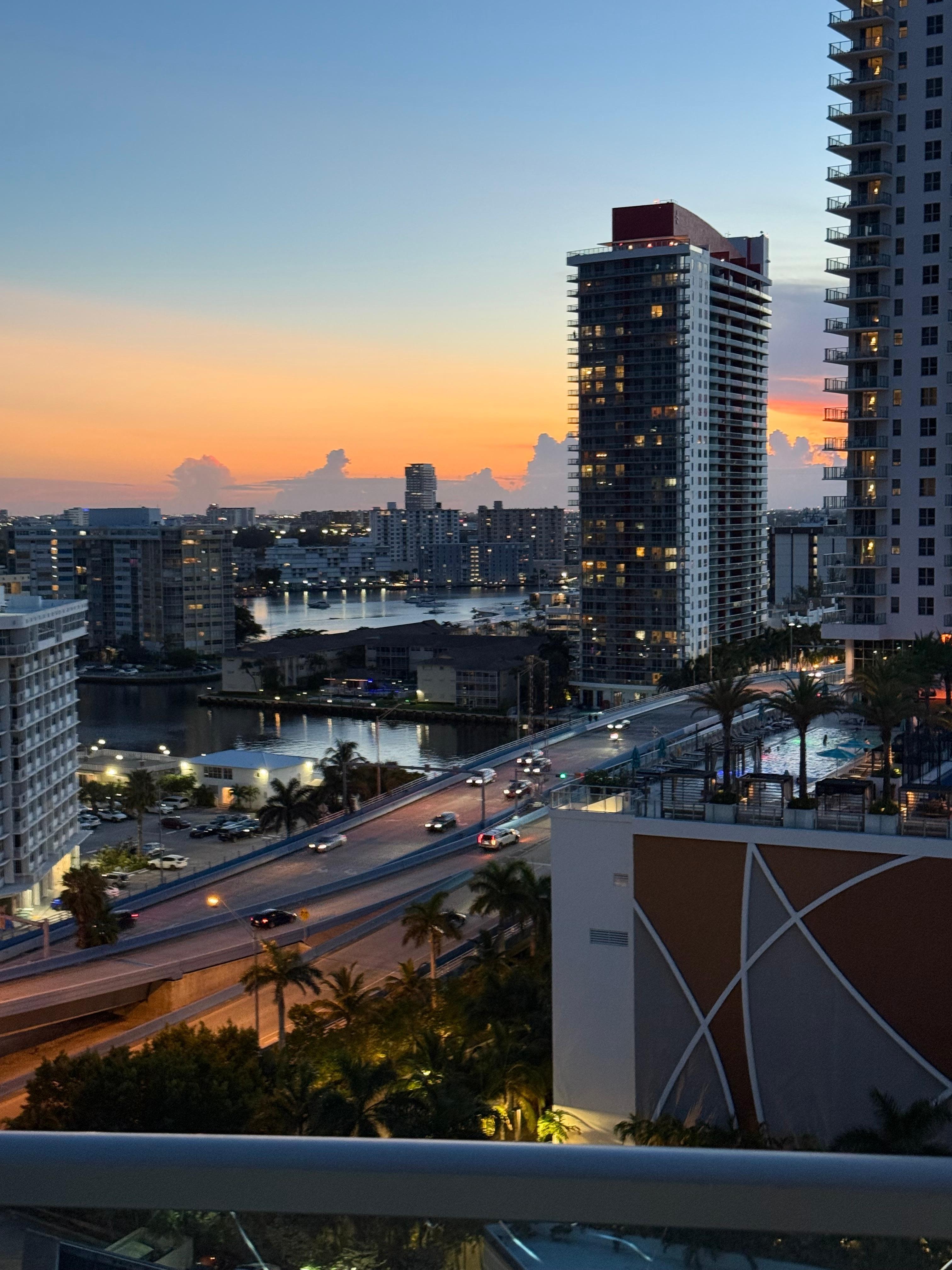 Sunset from balcony 