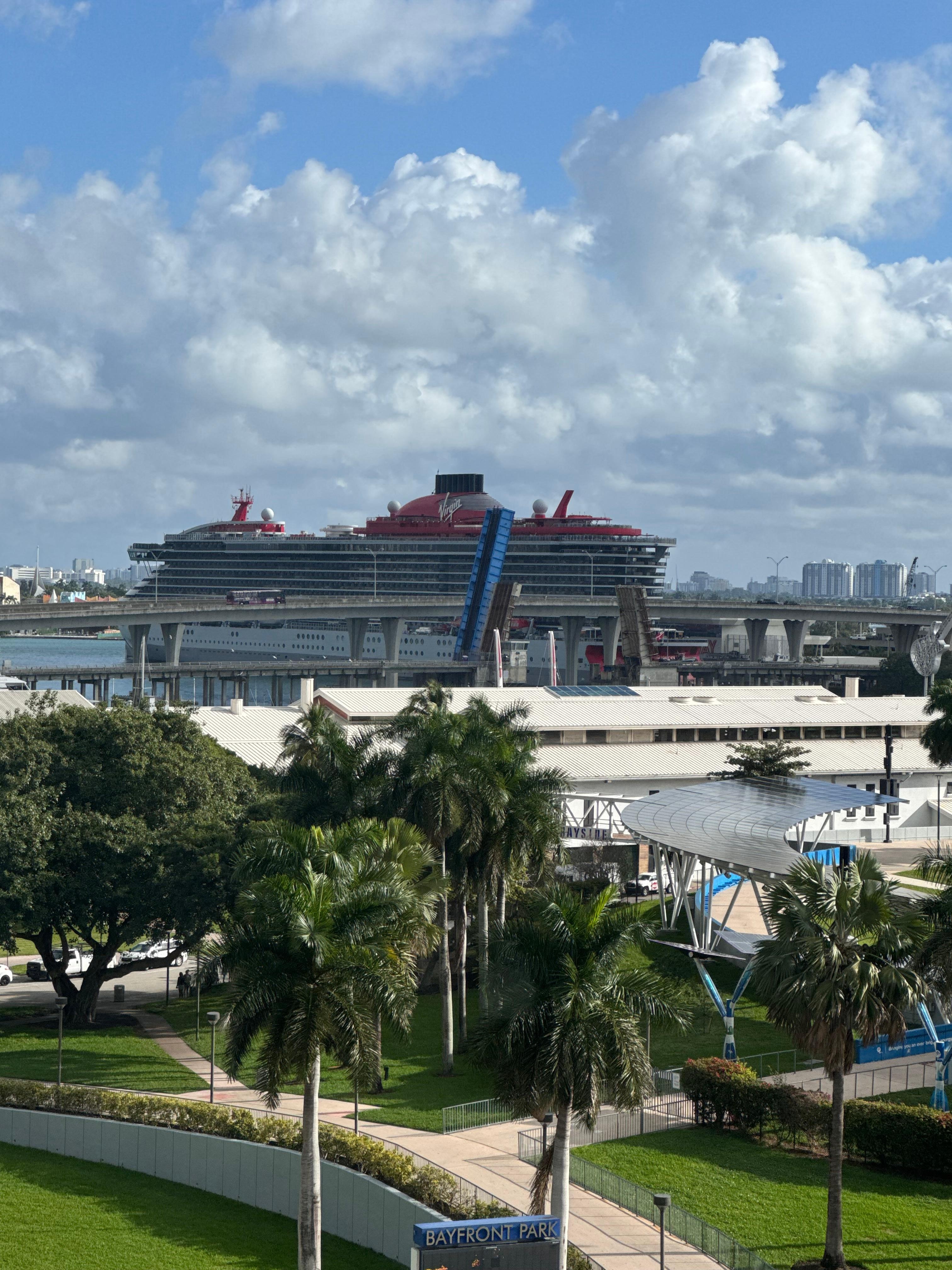 I could see the ship I was getting on from my room