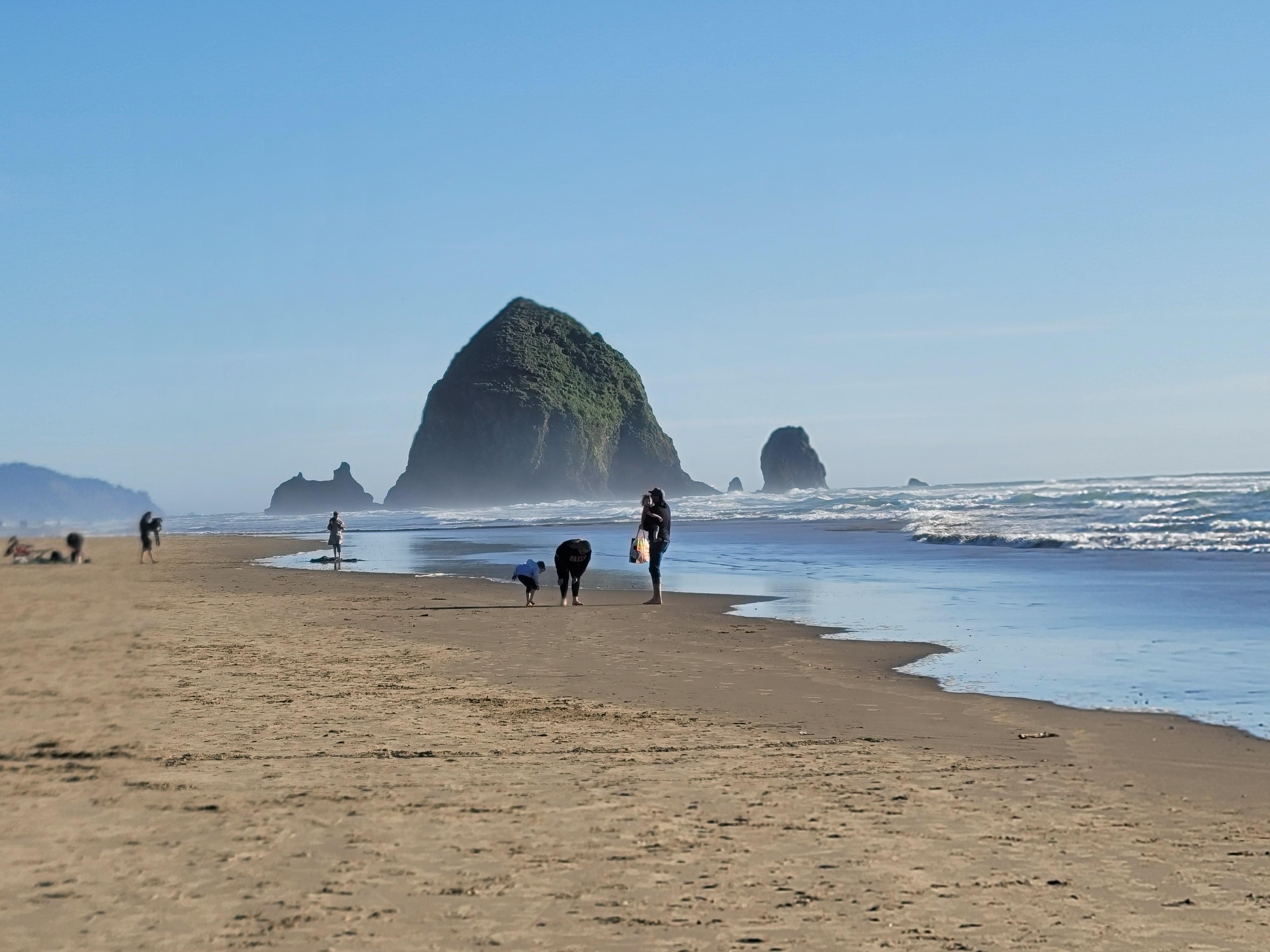 Just a short walk down the beach.
