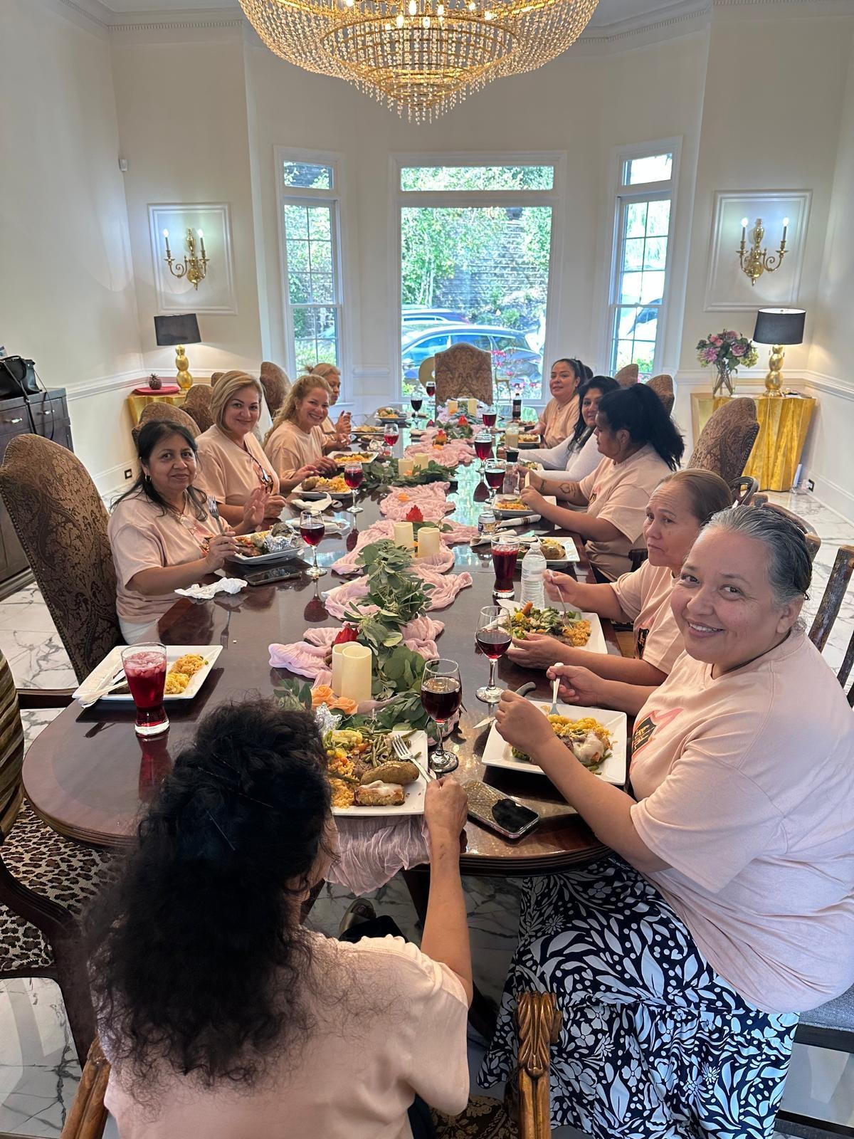 We have very nice dinner