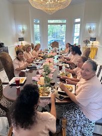 We have very nice dinner