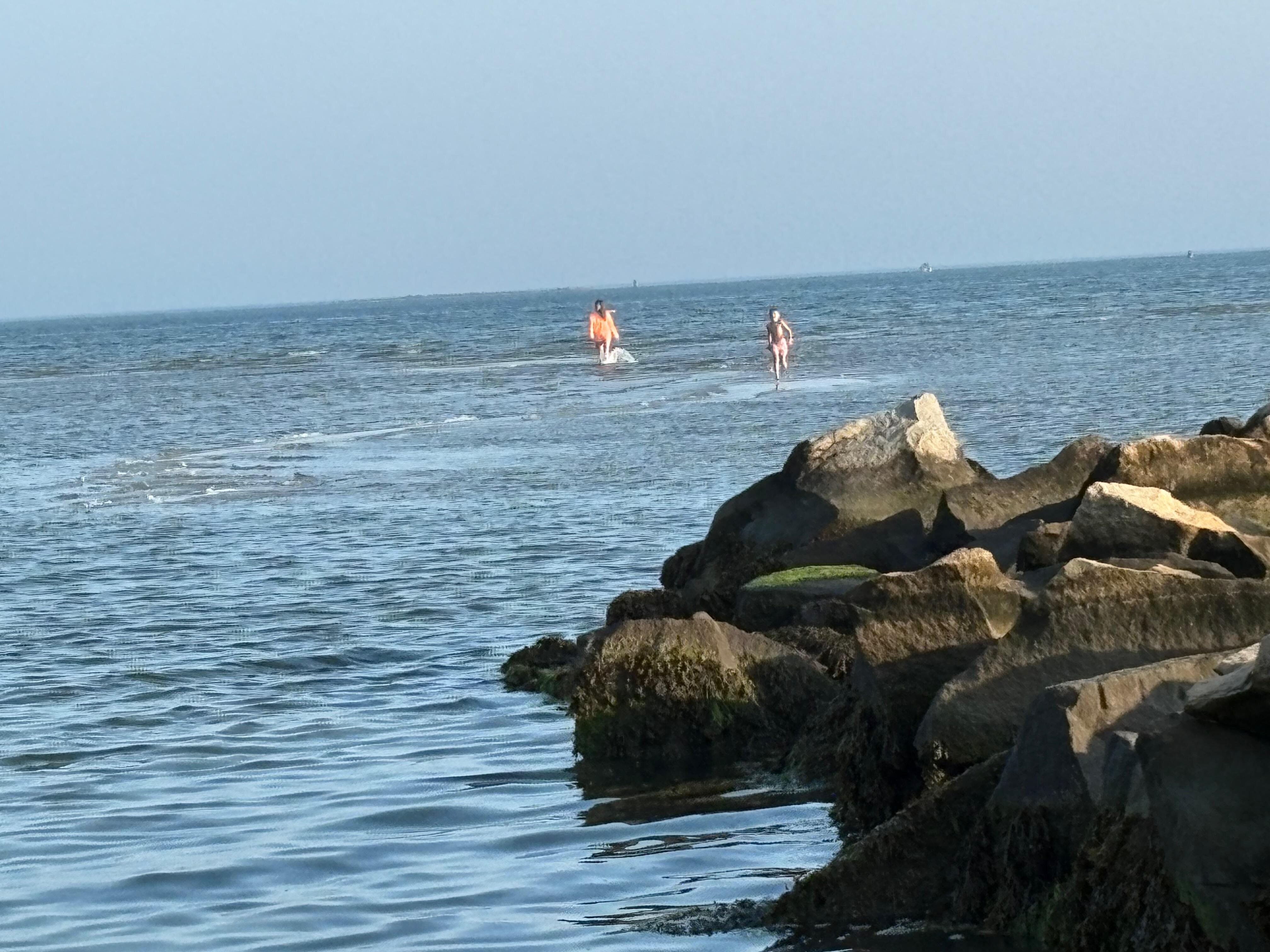 Walking out at low tide