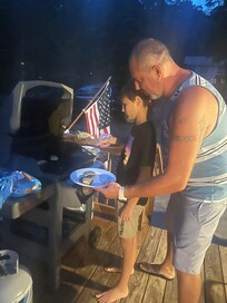 The grill was a great touch with a nice deck to dine on.