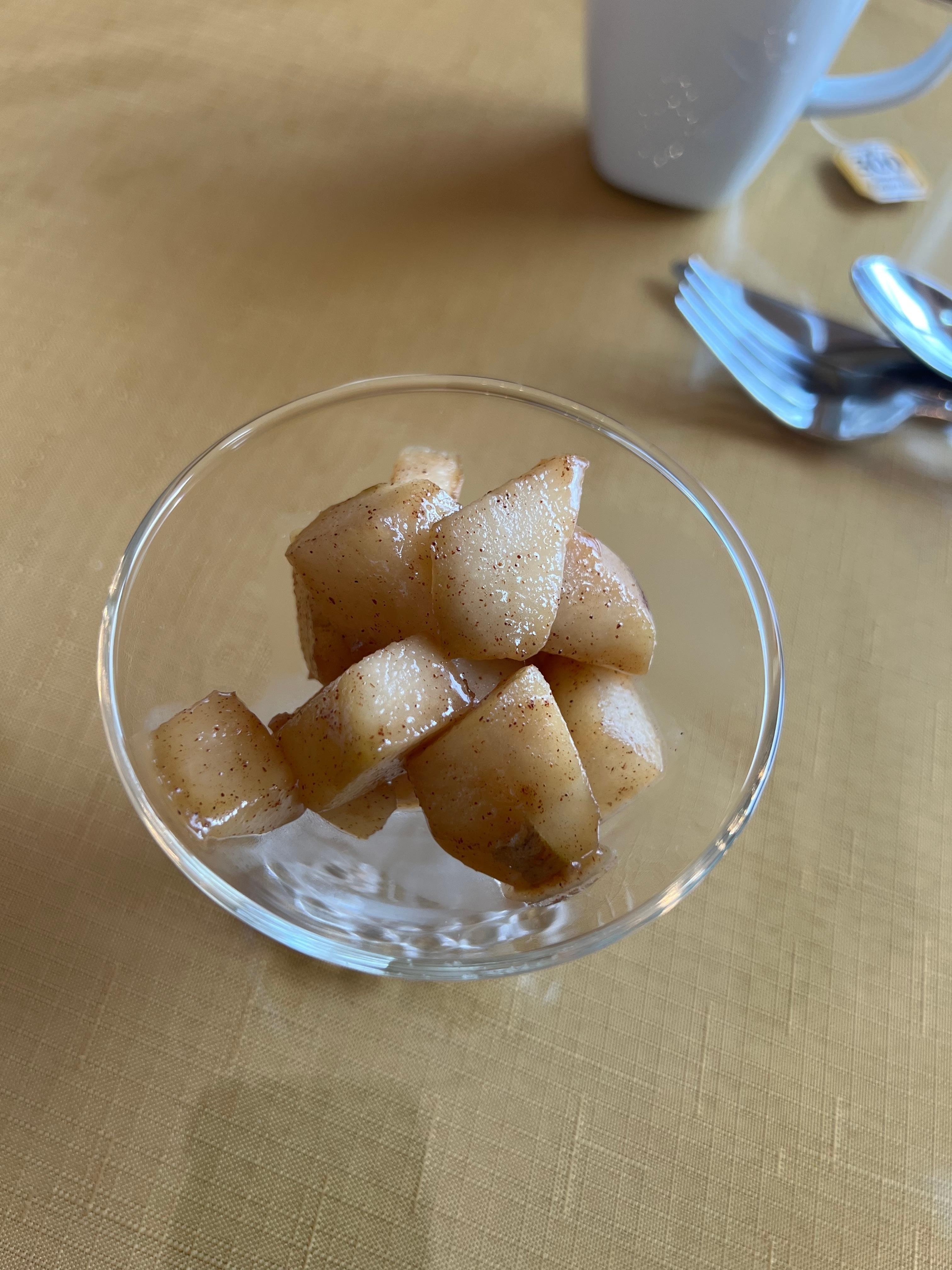 Spiced pears to start the day