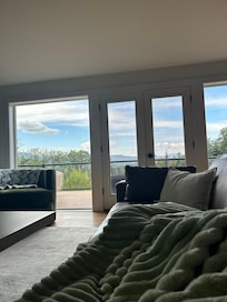 Resting in the upstairs family room with Mountain View’s