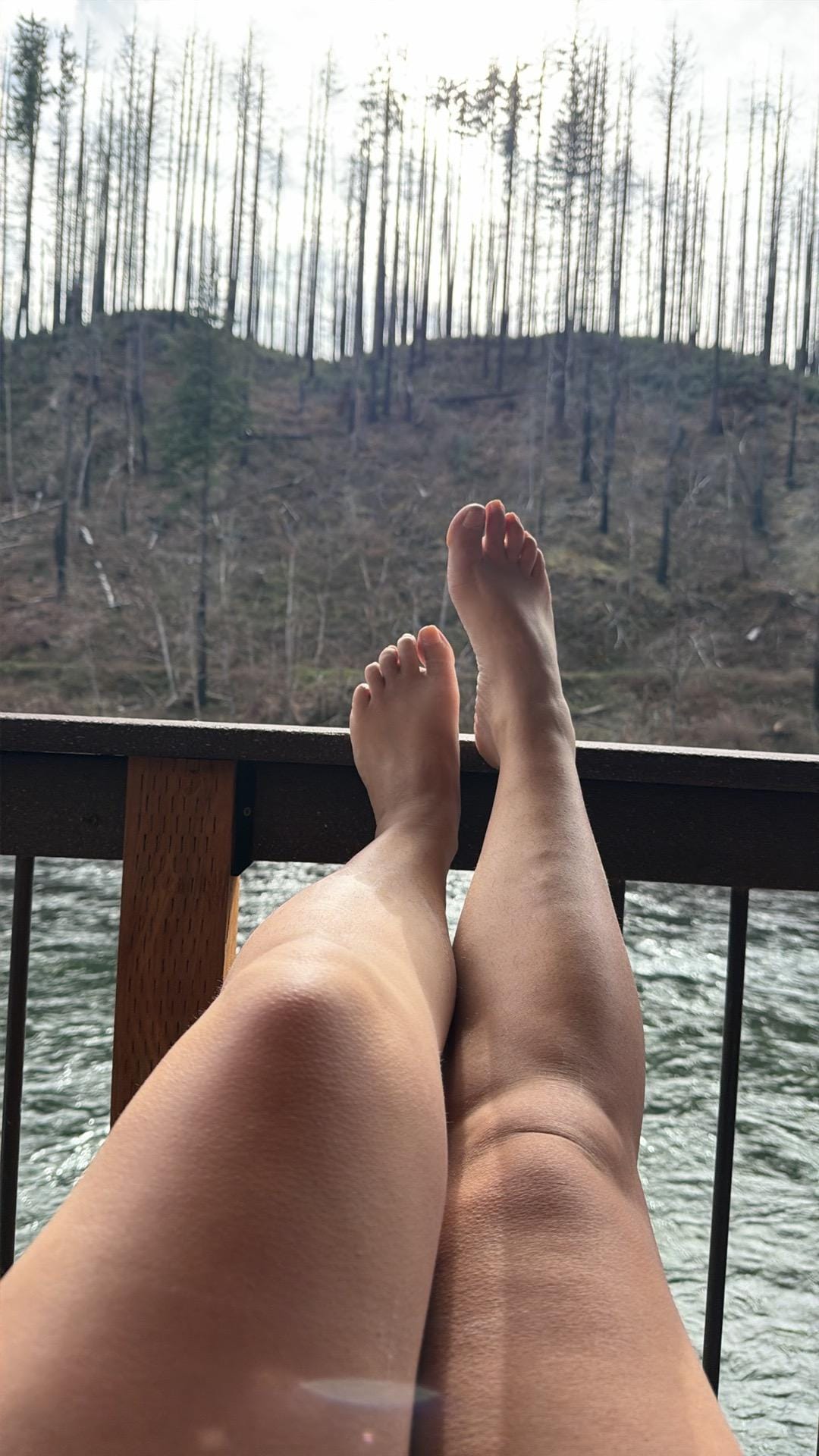 Relaxing and enjoying the scenery 