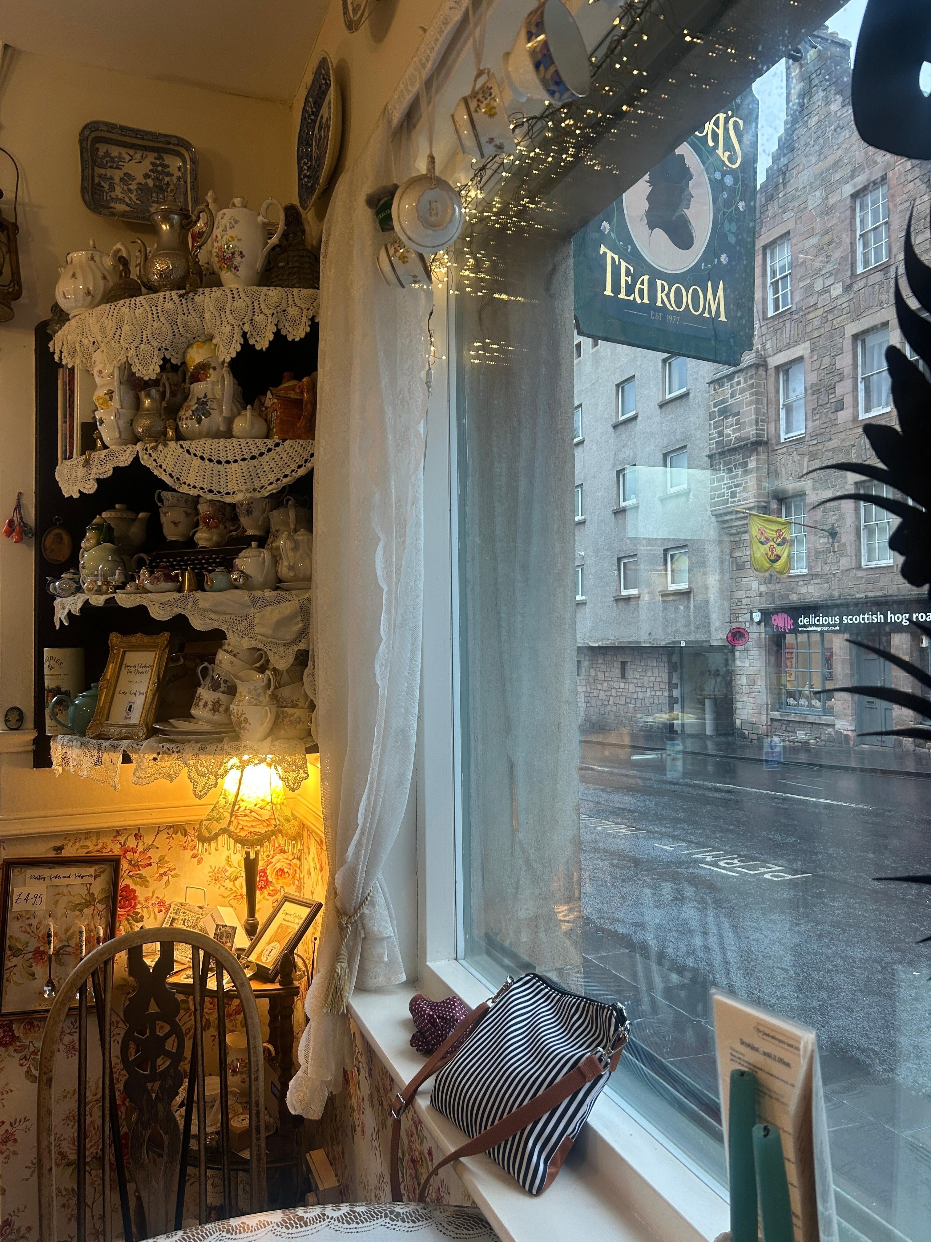 Clarinda’s Tearoom just around the corner with delicious scones! 