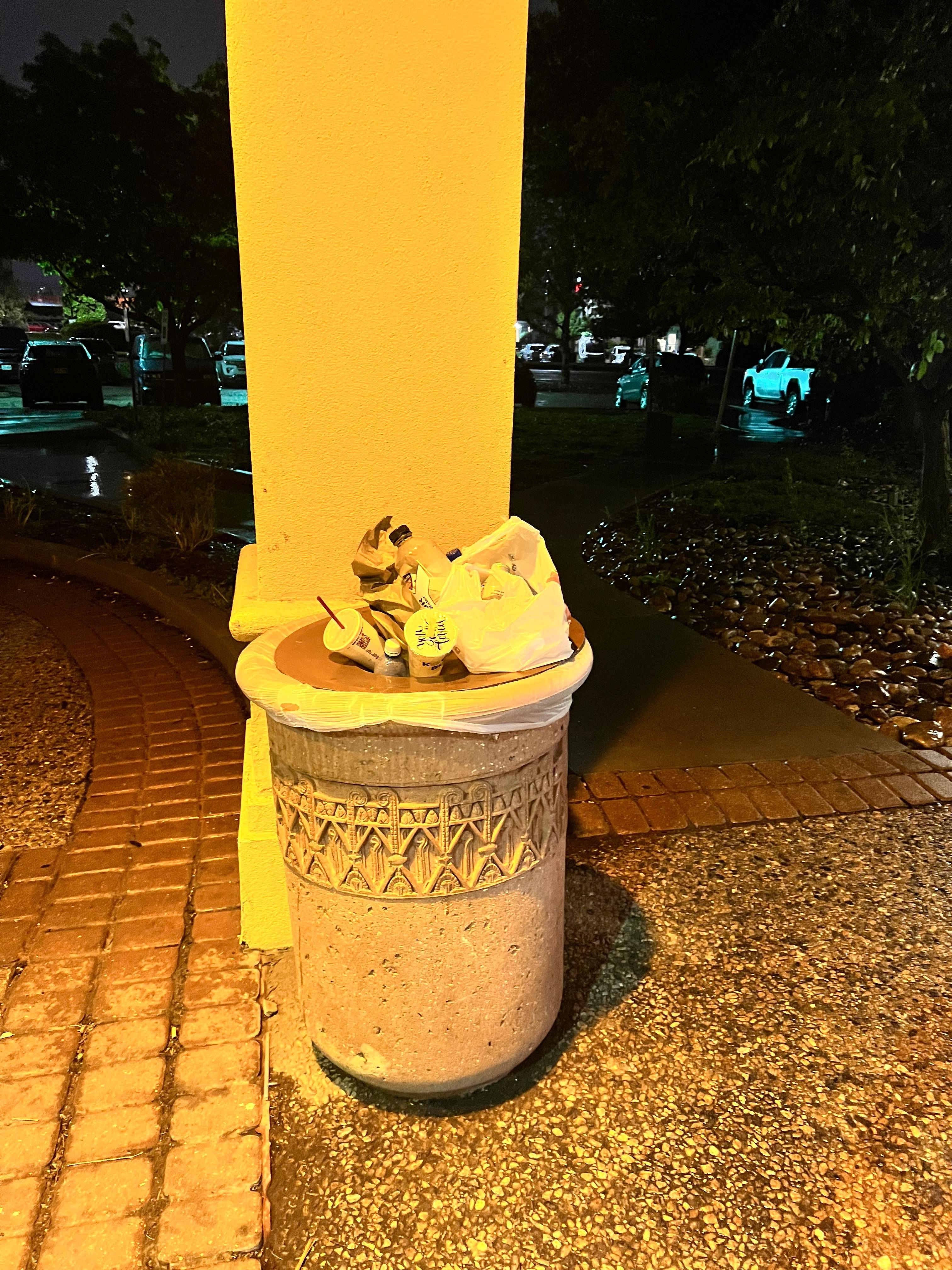 Front trash bin 